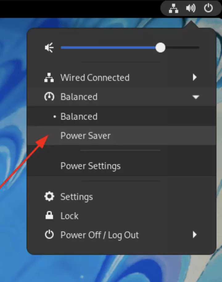 Fedora_Power_saver_setting