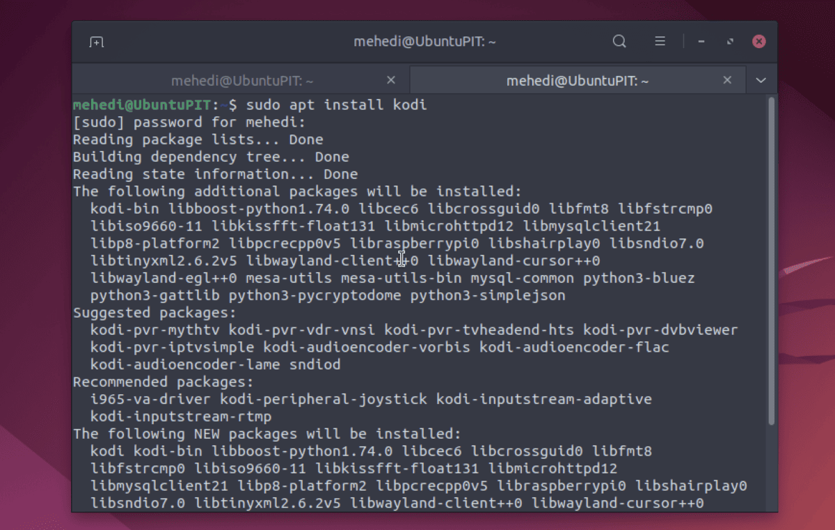 Install Kodi on Ubuntu Linux