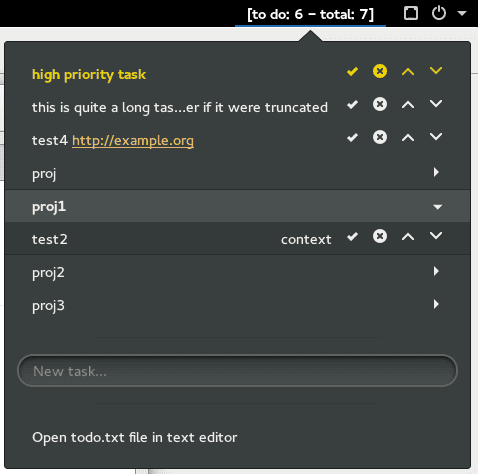 Todo_txt Gnome Extension