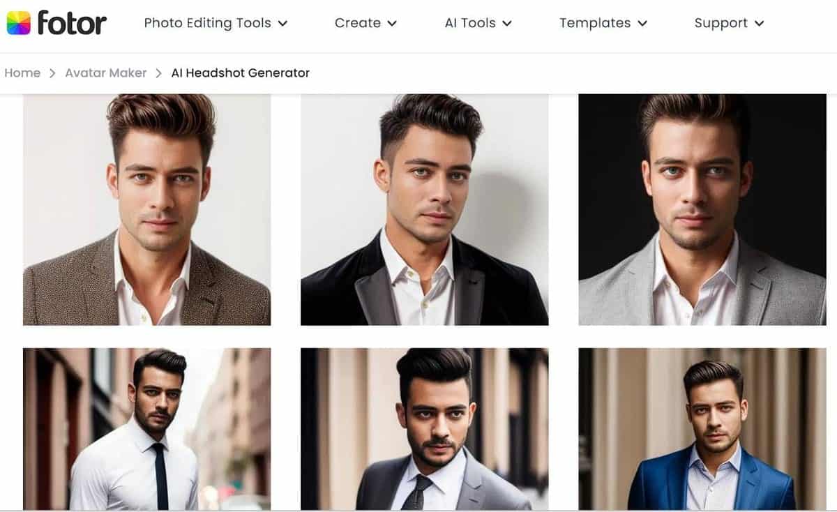 Fotor AI Headshot Generator