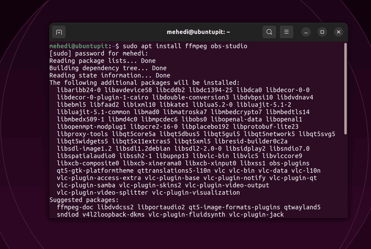 Install OBS Studio 30.0 in Ubuntu